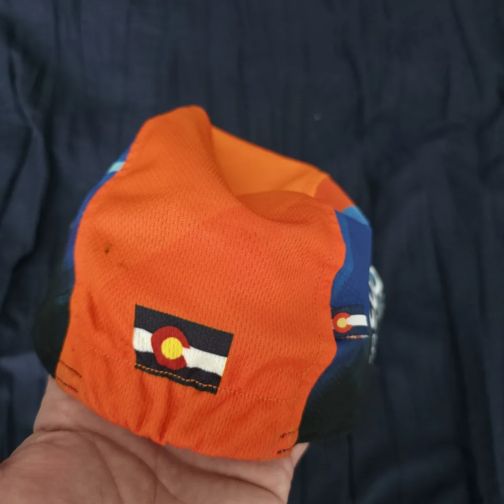 Pactimo 2023 COS Racing Orange and Blue Cycling Cap - Lightweight Performance - Picture 3 of 3